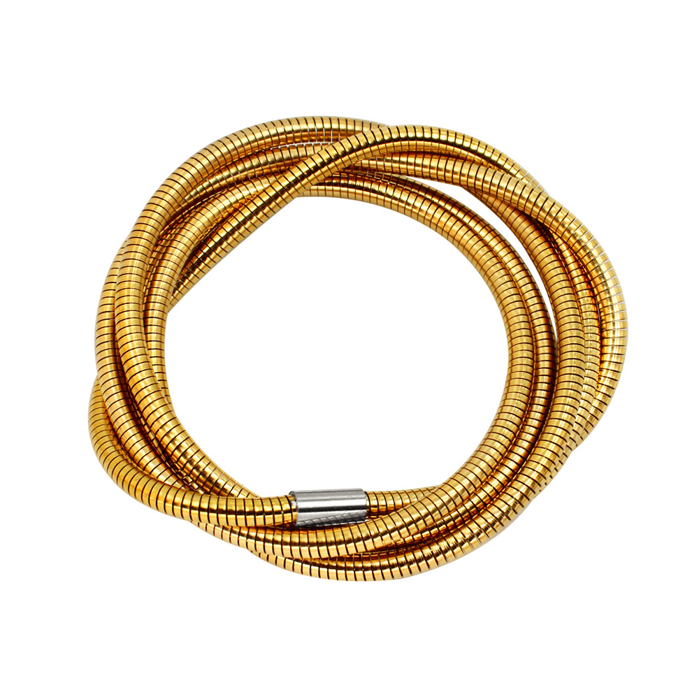 Plain strap - Gold chain steel colored fittings