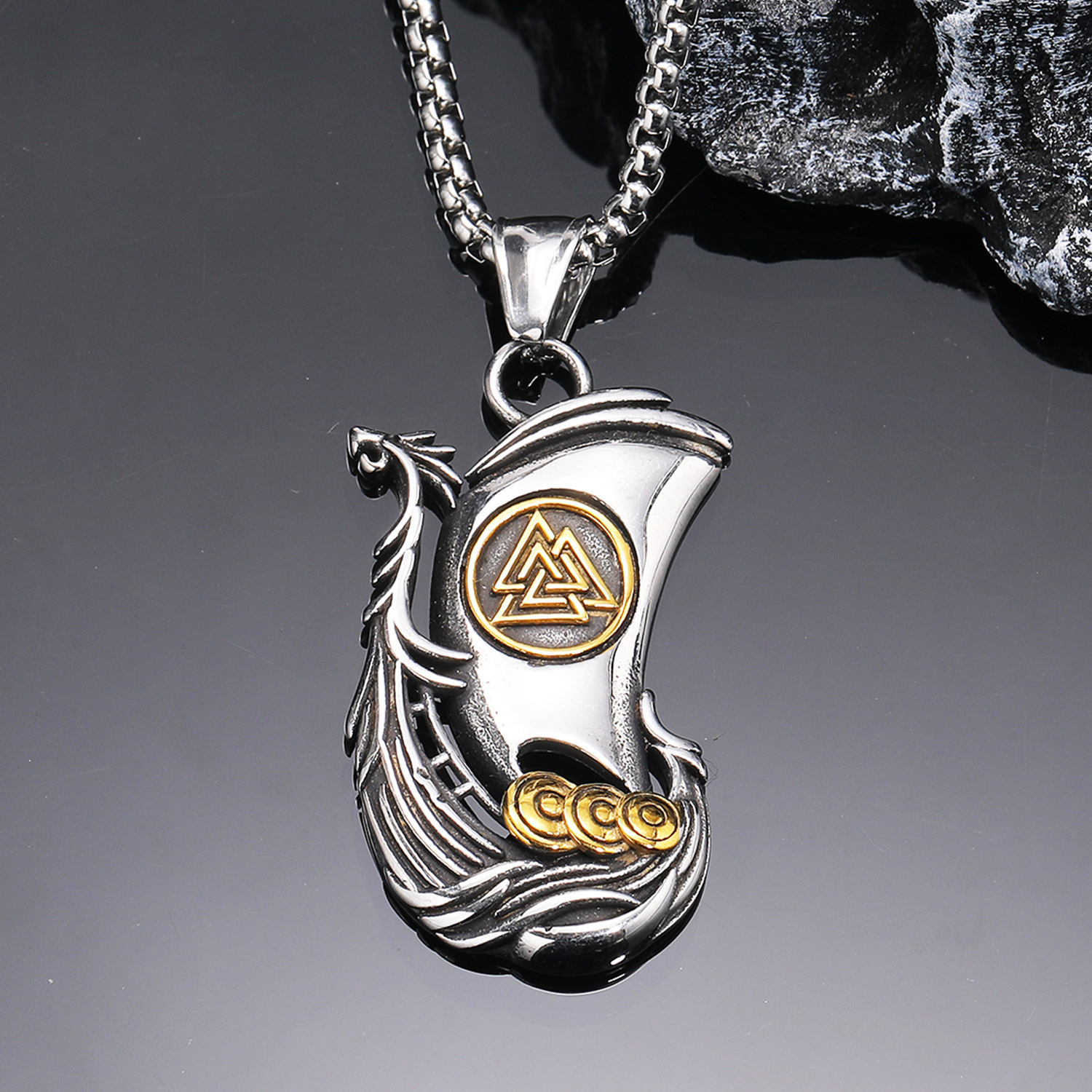 1:A gold pendant
