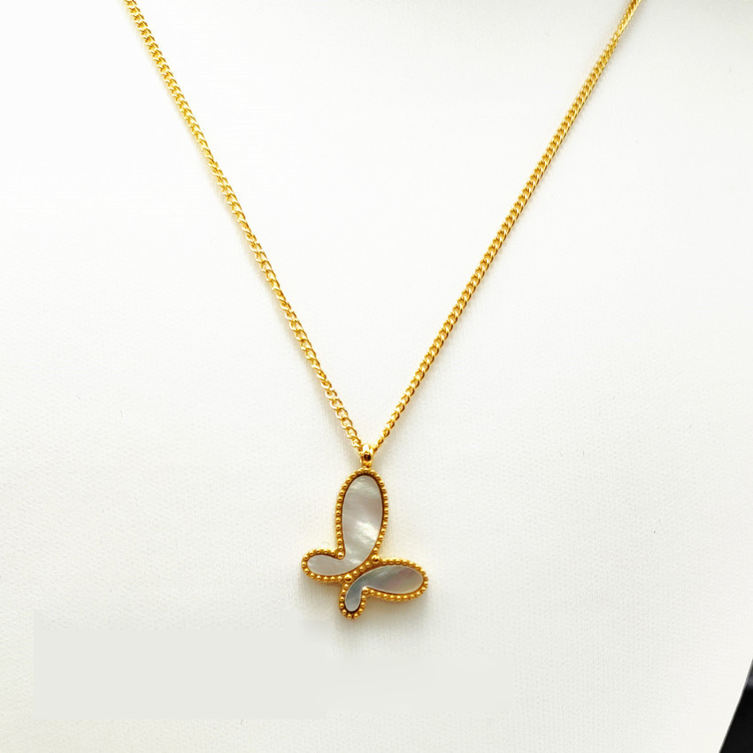18K Gold Butterfly necklace -40x5cm