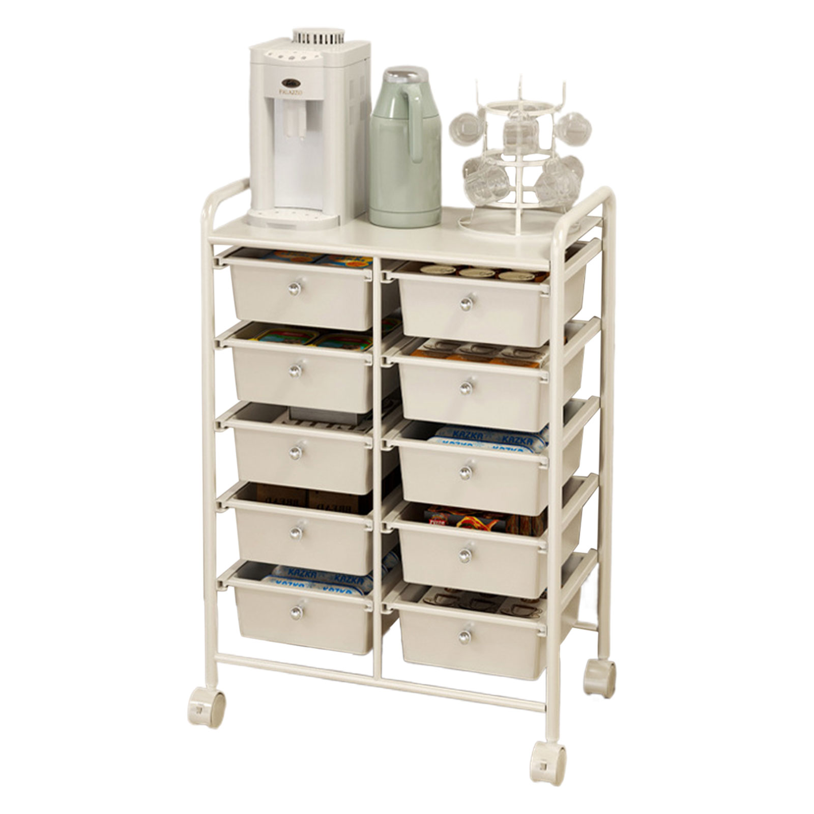 Double-sided storage rack with handle