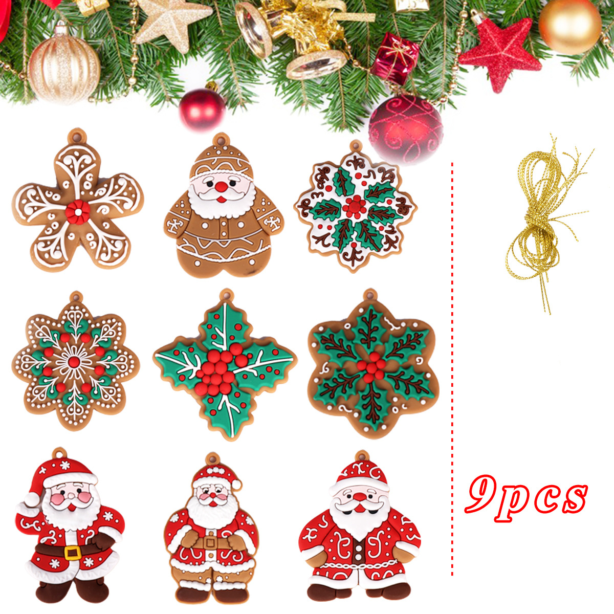 Gingerbread man set of 9