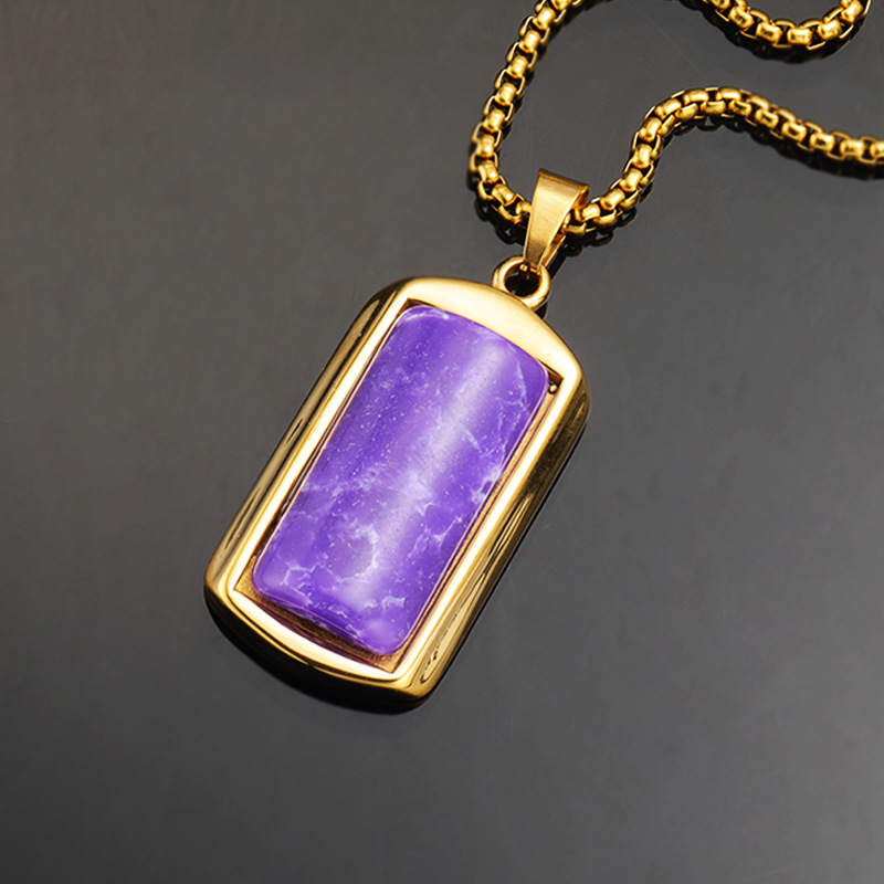 Purple turquoise necklace