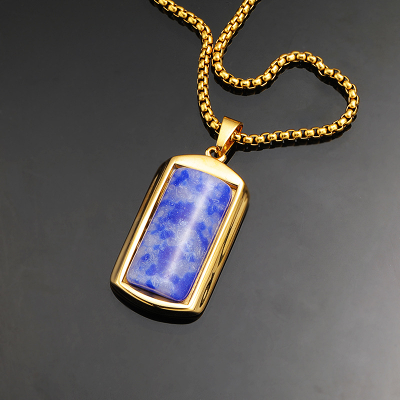 10:Blue and white turquoise pendant