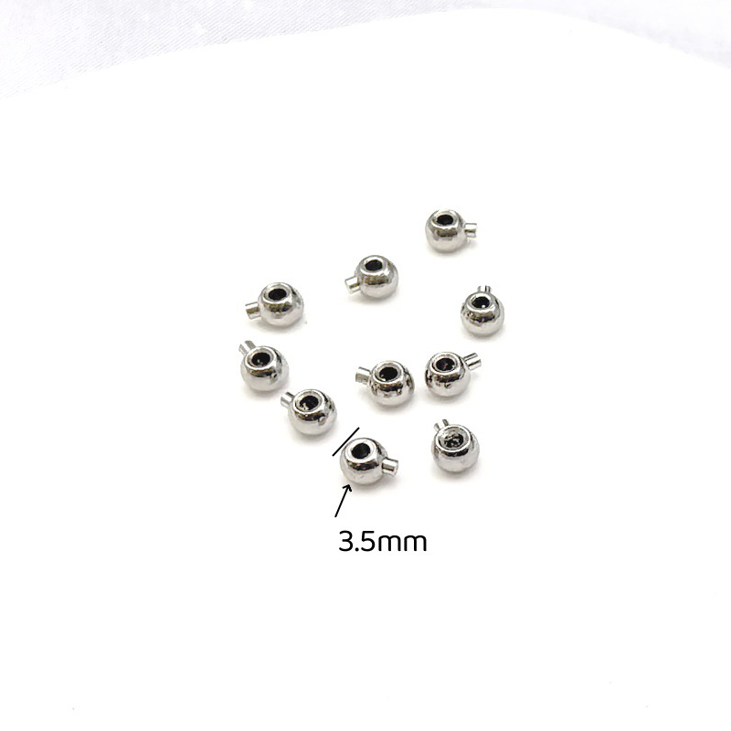3:Stainless steel, round bead