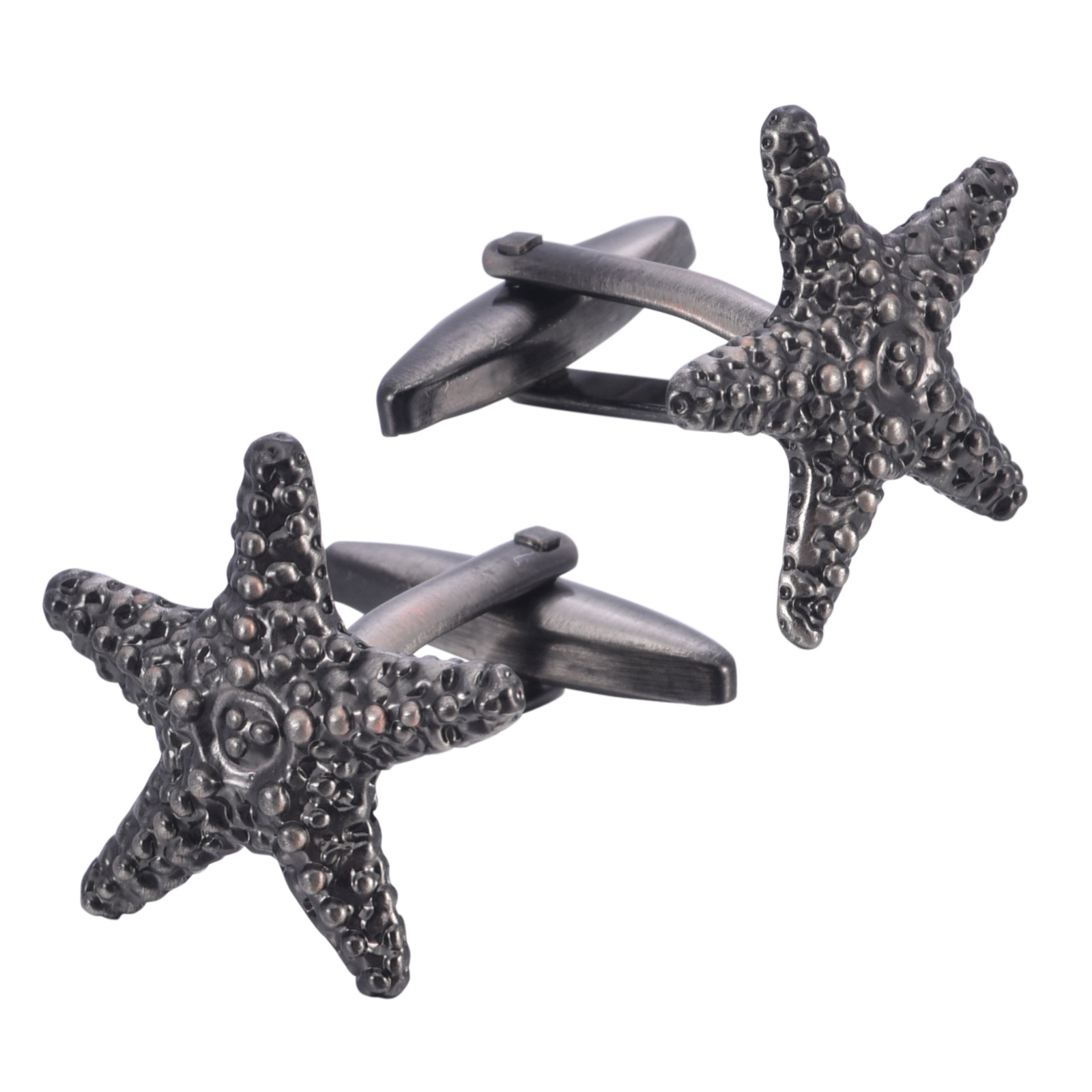 1:Ancient silver starfish cufflinks 1 pair