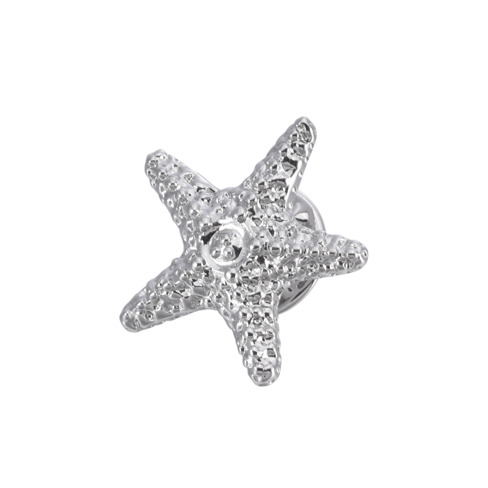 2:White steel starfish brooch 1
