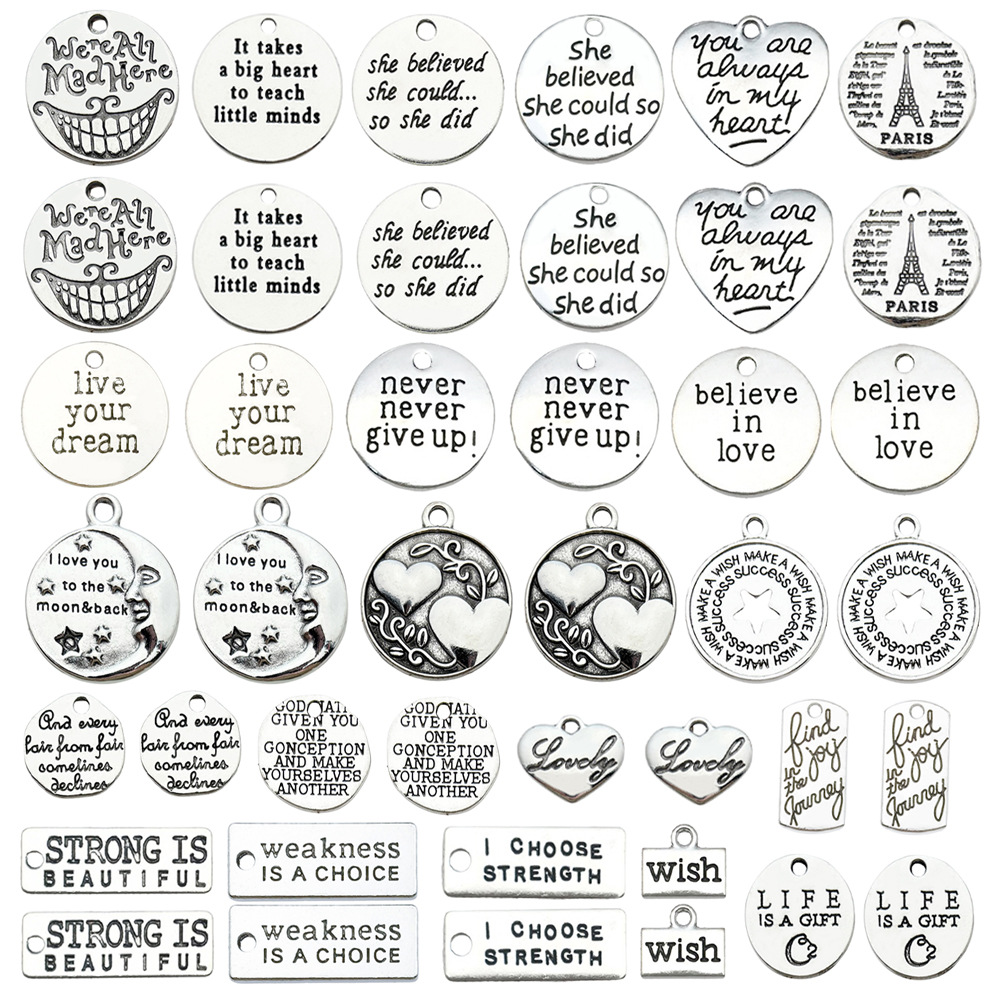 22:Mixed 42 antique silver letter sets -2 of each 21