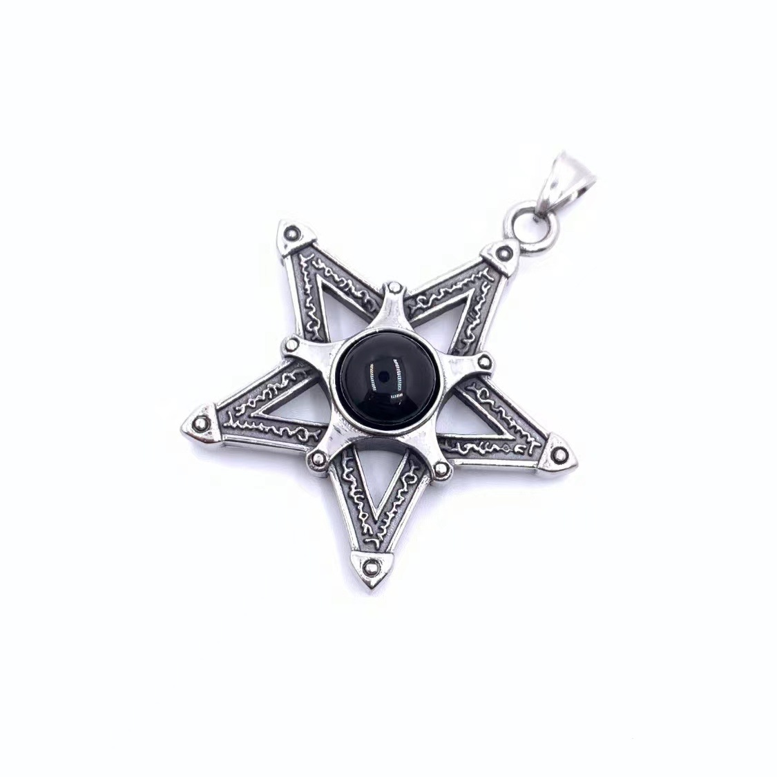 1:Black stone pendant ( without chain )