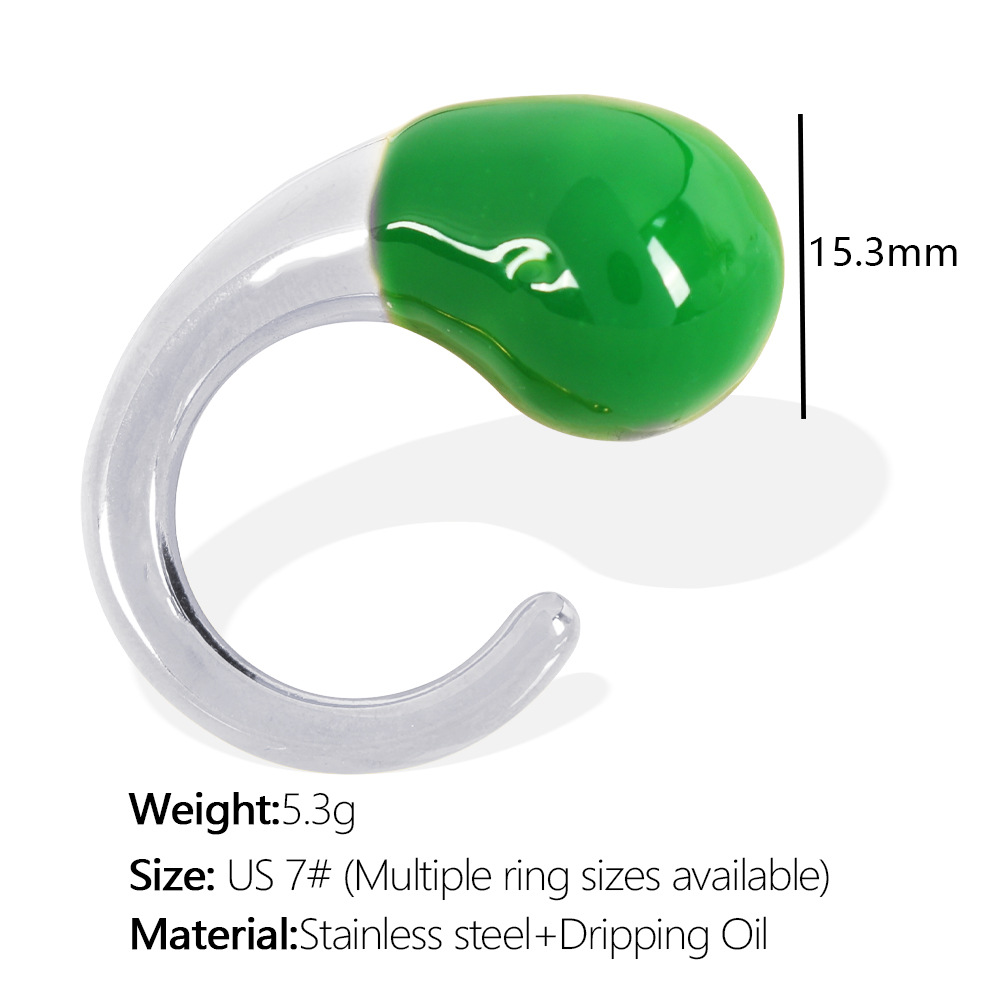 8:Green drop oil silver