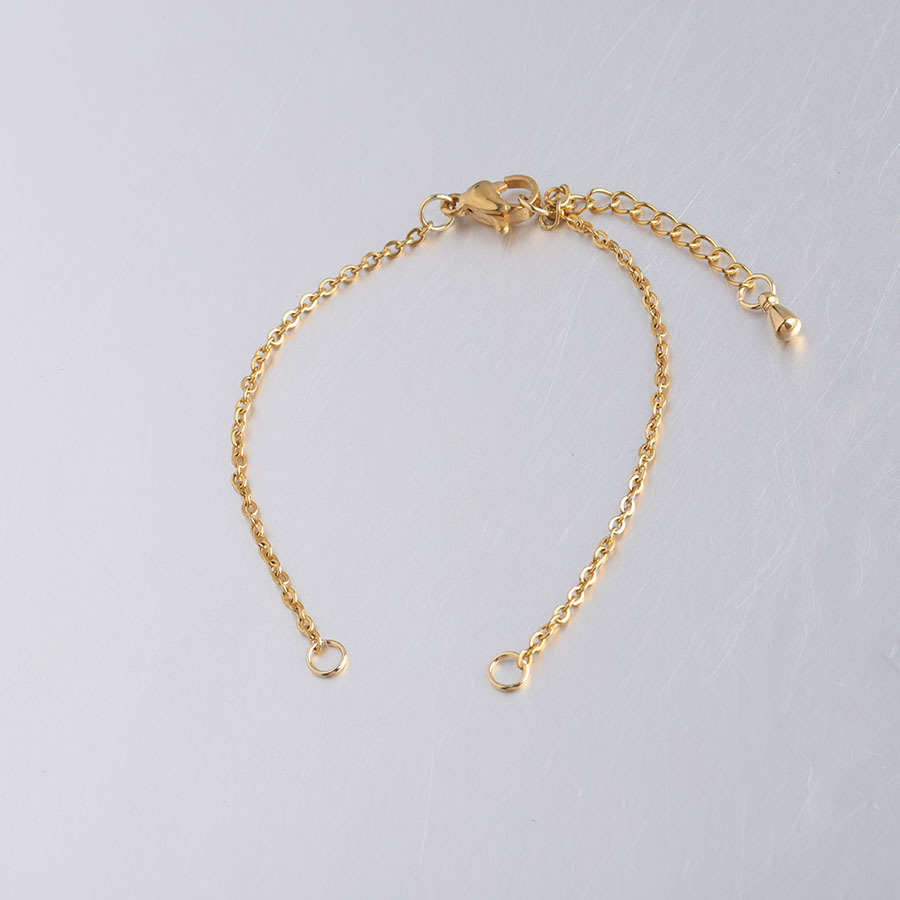 gold 1.5mm chain length 14  tail chain 4cm