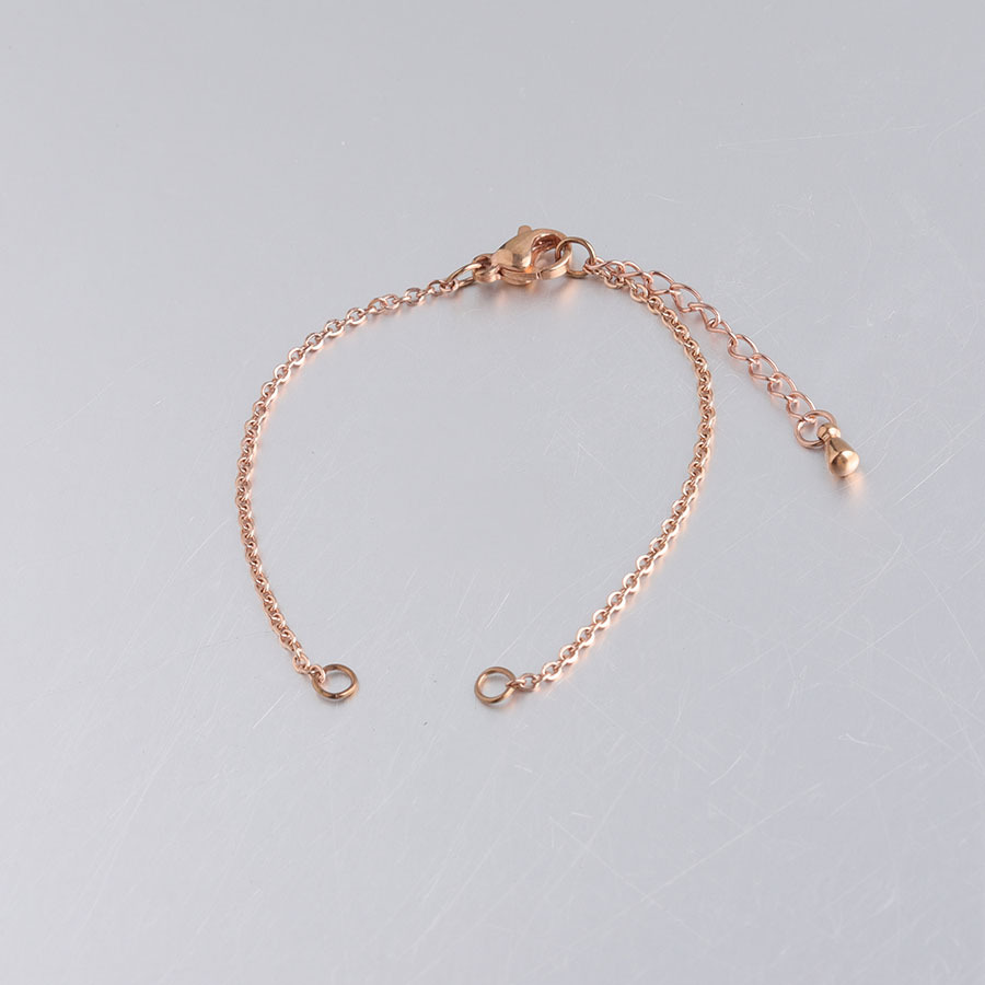 rose gold color 1.5mm chain length 14  tail chain