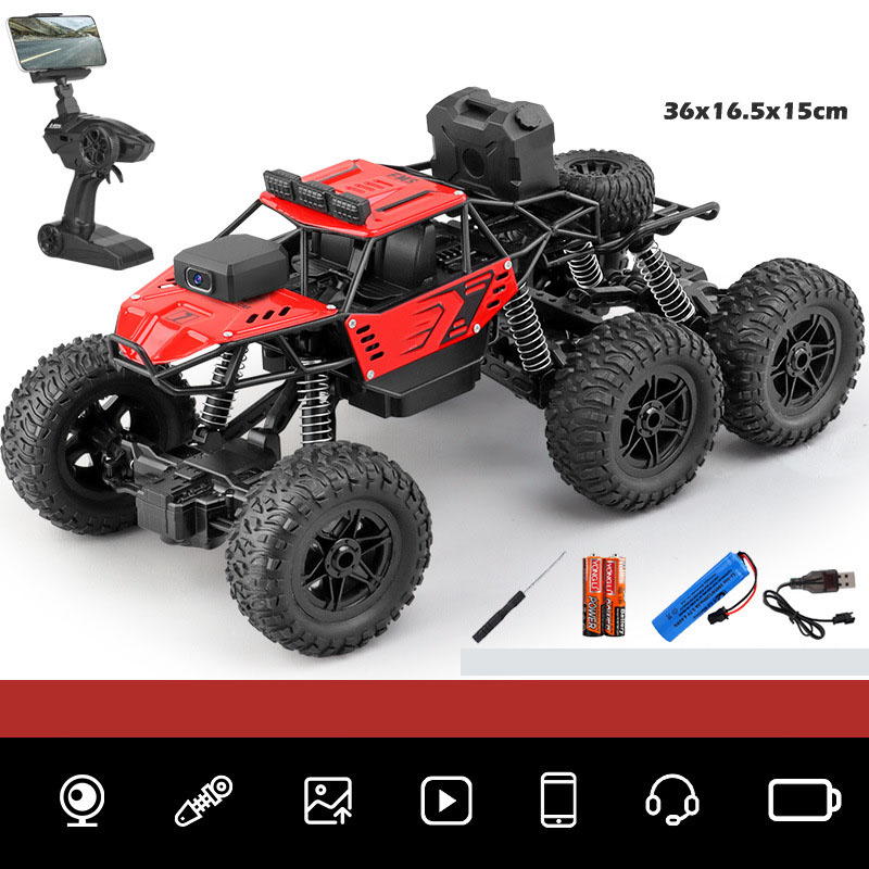 TQ-7 red 2.4G six-wheel four-wheel drive camera