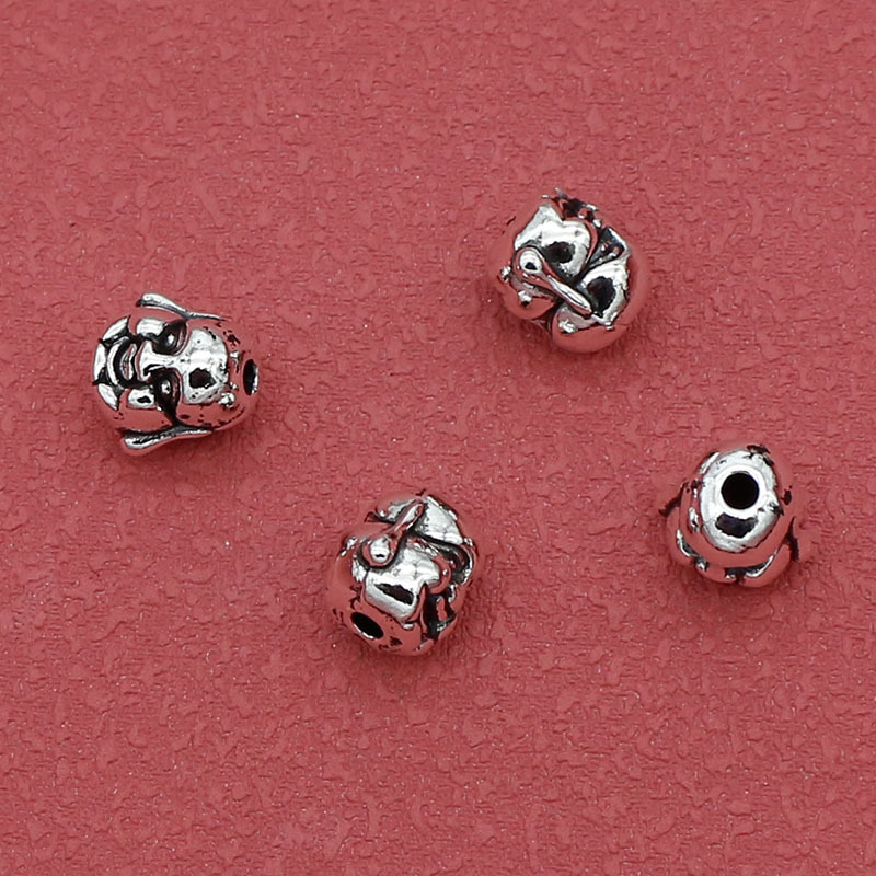 Antique silver 10x9.5mm hole 2mm