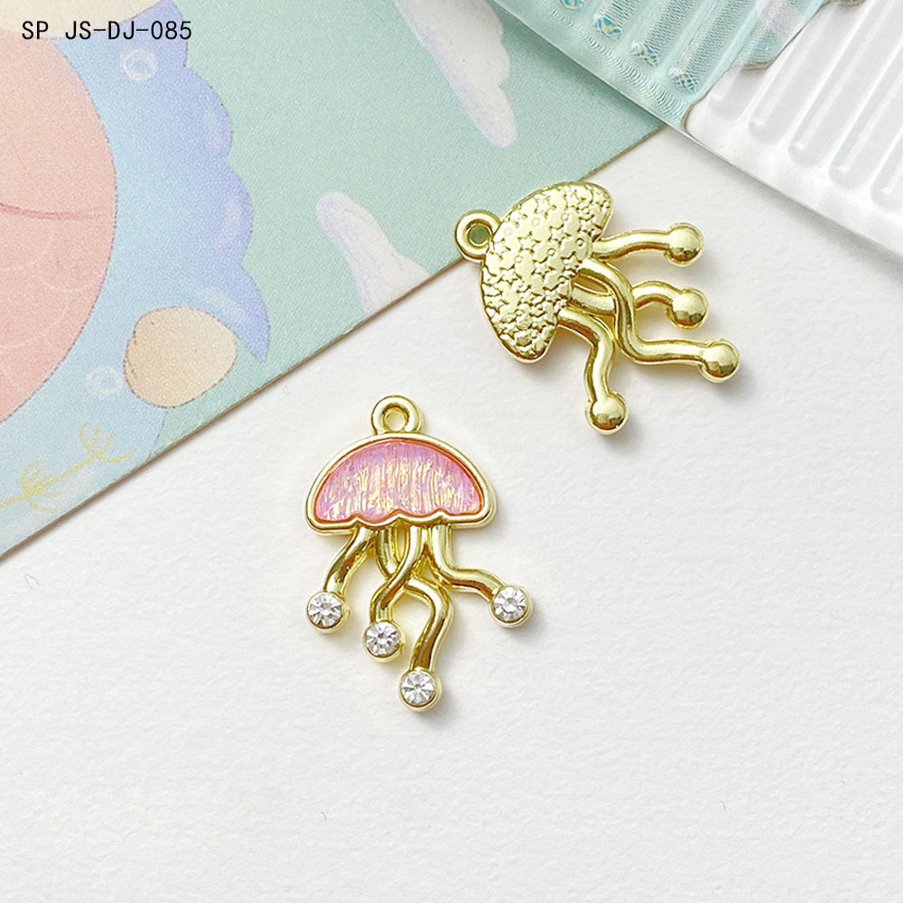 Pink jellyfish/gold