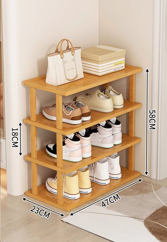 Simple spliced shoe rack - four layers 47 long