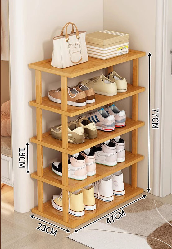 Simple spliced shoe rack - five layers 47 long