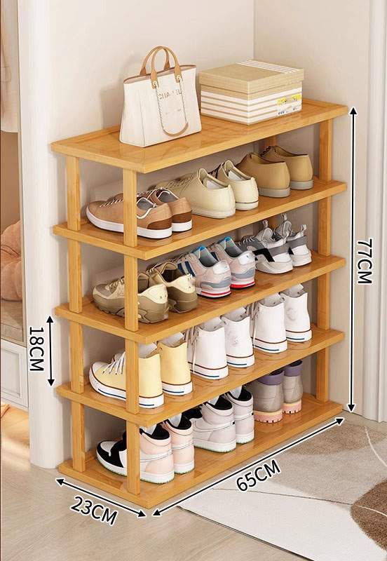 Simple spliced shoe rack - five layers 65 long