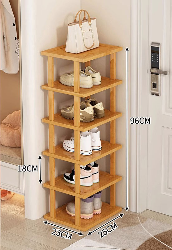 Simple spliced shoe rack - six layers 25 long