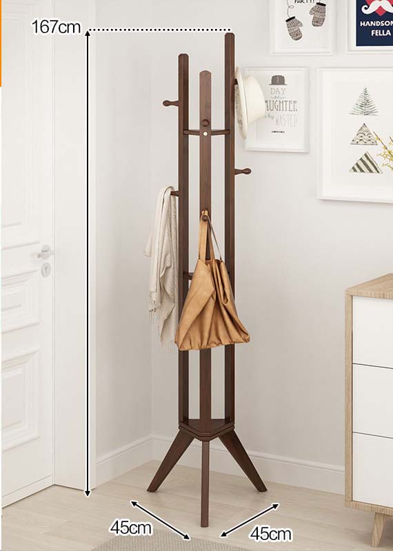 517 Three-pronged rotating coat hanger - brown