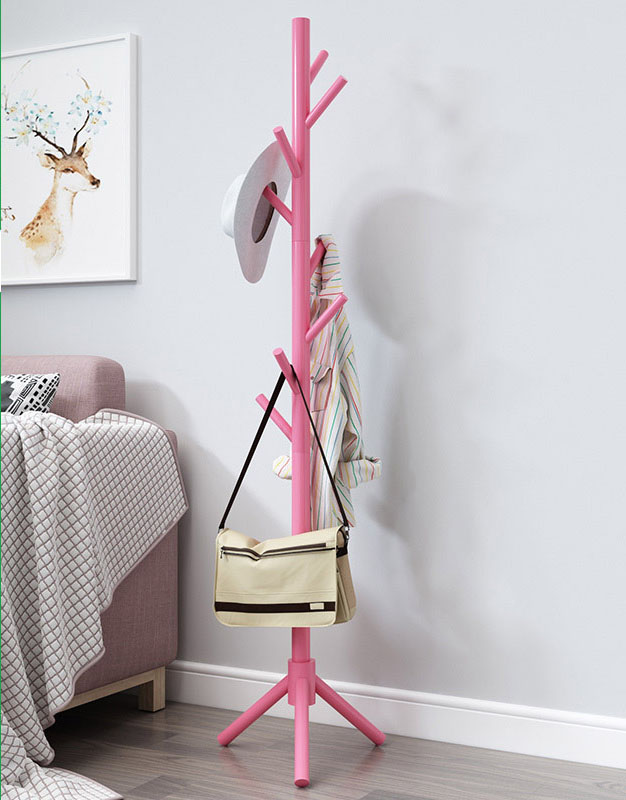 Bamboo triangle Base coat stand - pink