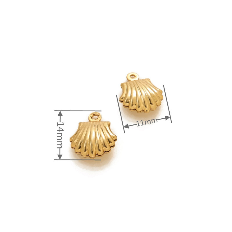 13:Small scallop 11 * 14mm-gold