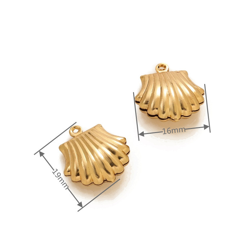 14:Big scallop 16 * 19mm - gold