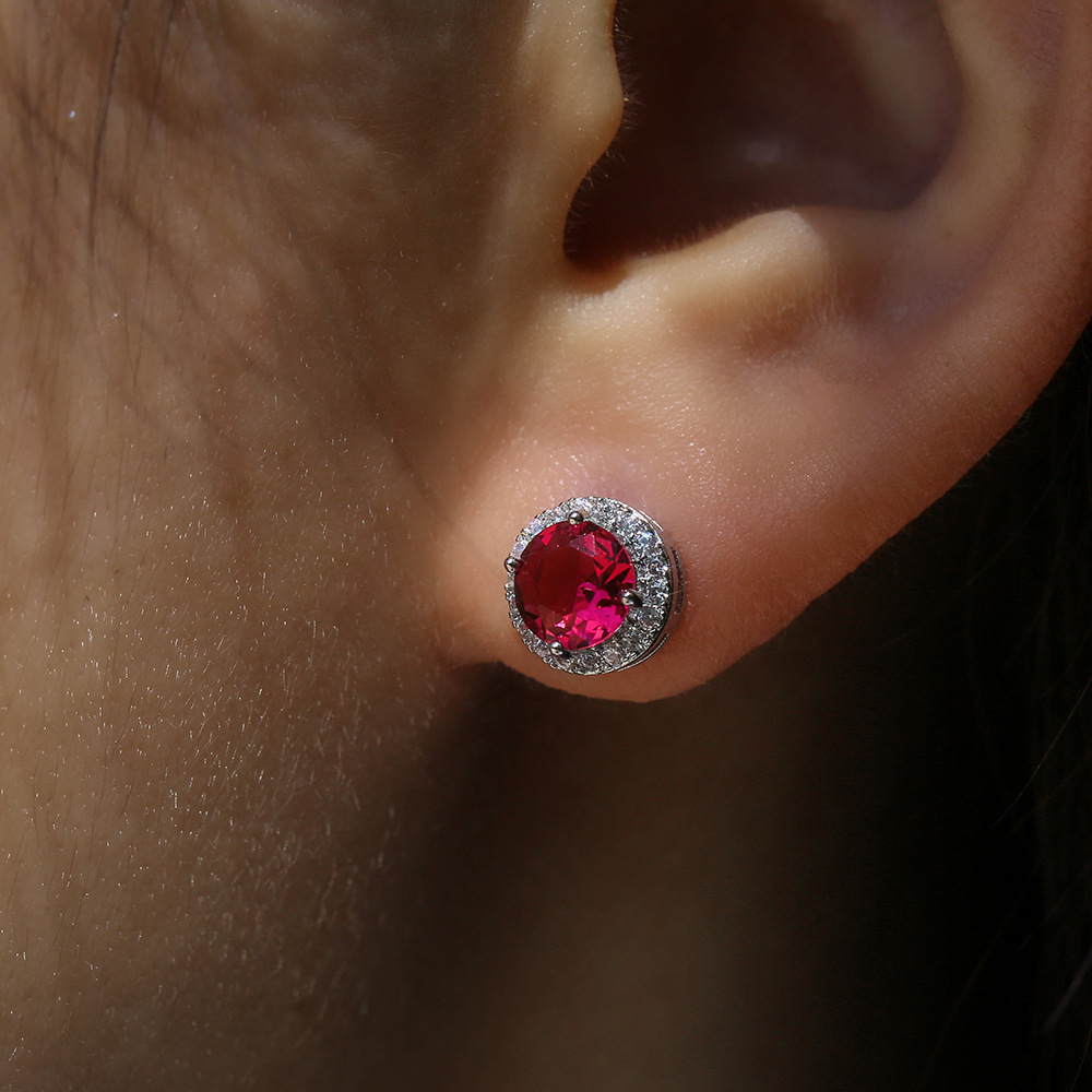 White gold with red diamond