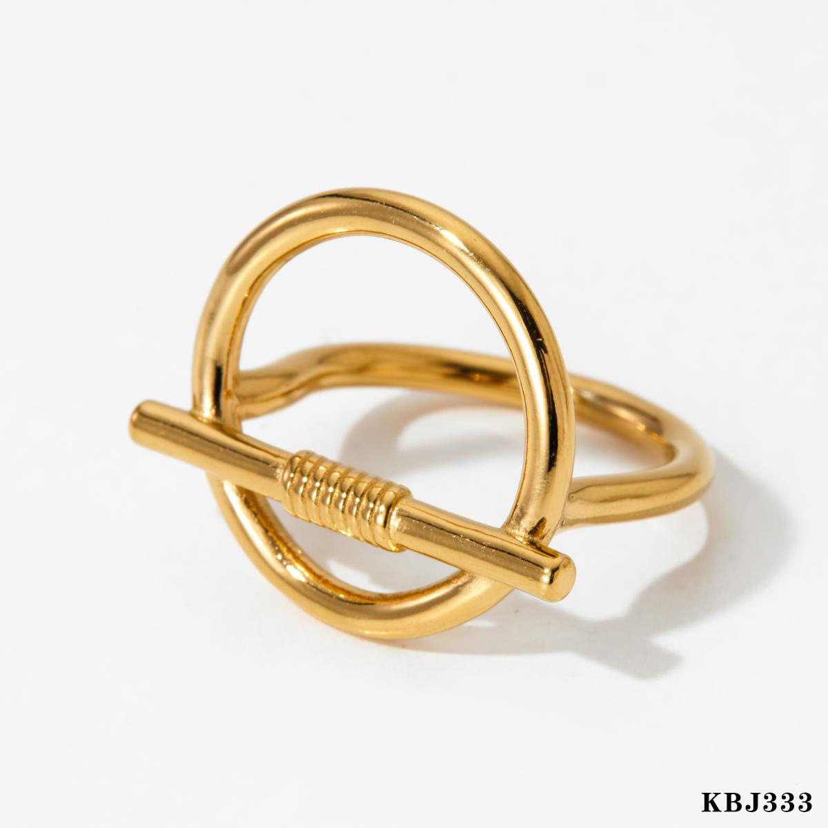 Gold number six ring