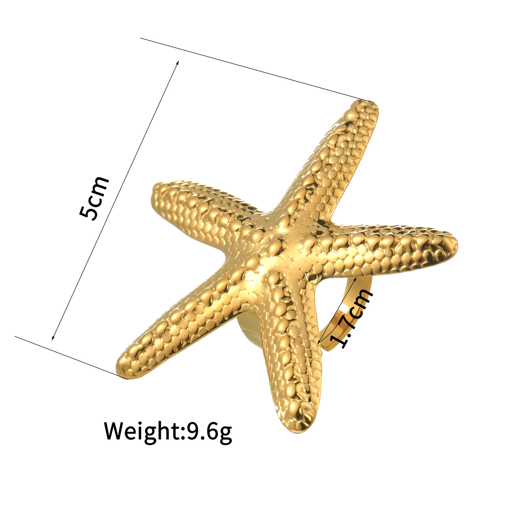 Starfish exaggerated ring