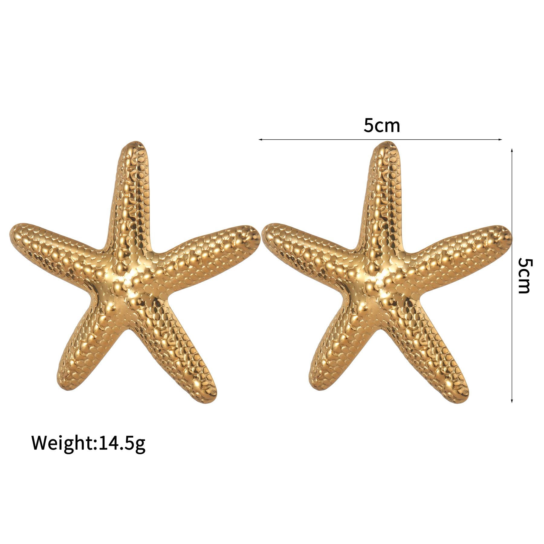 Exaggerated starfish earrings