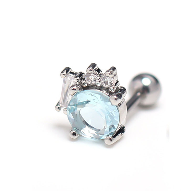 Silver blue rhinestone