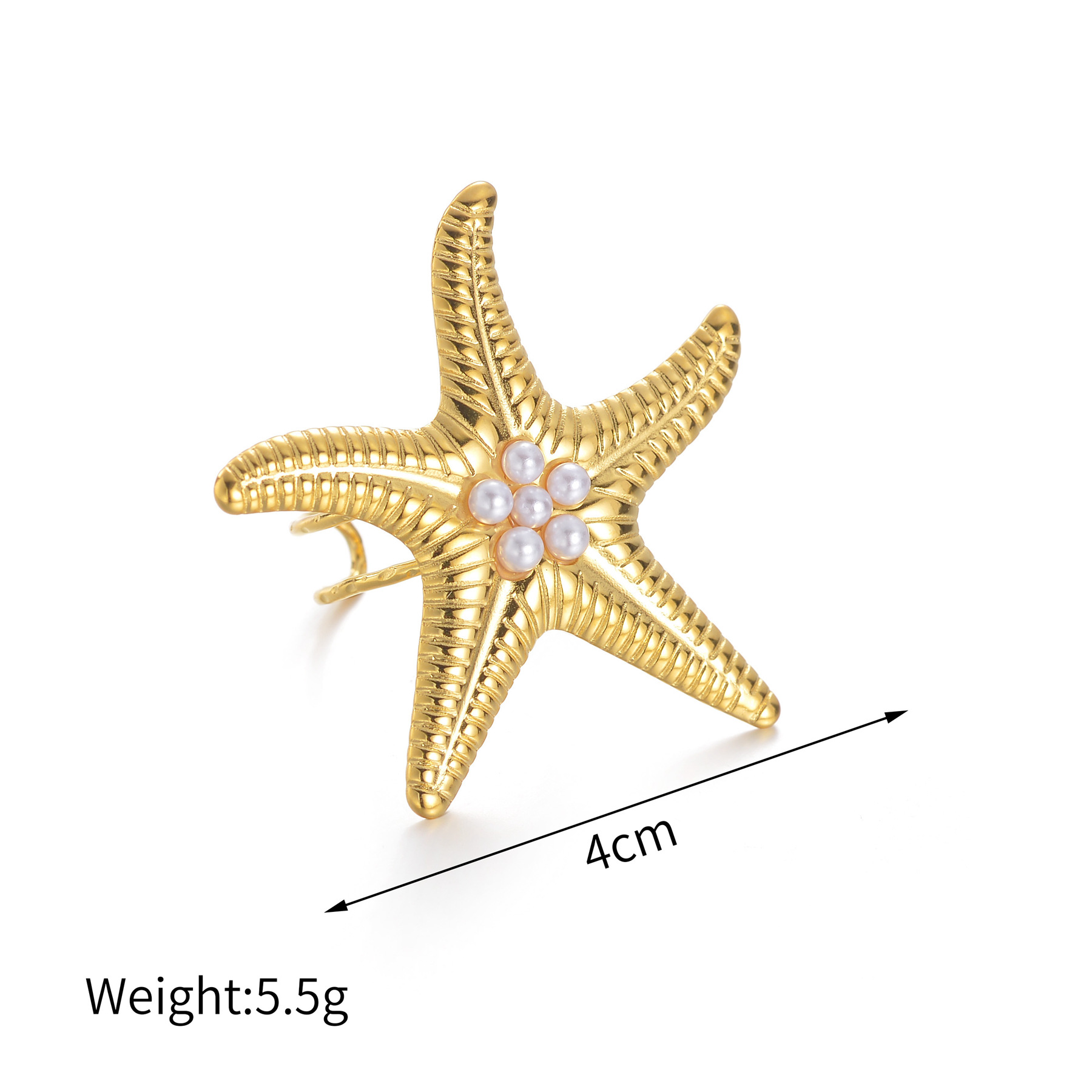 1:Starfish Pearl Ring