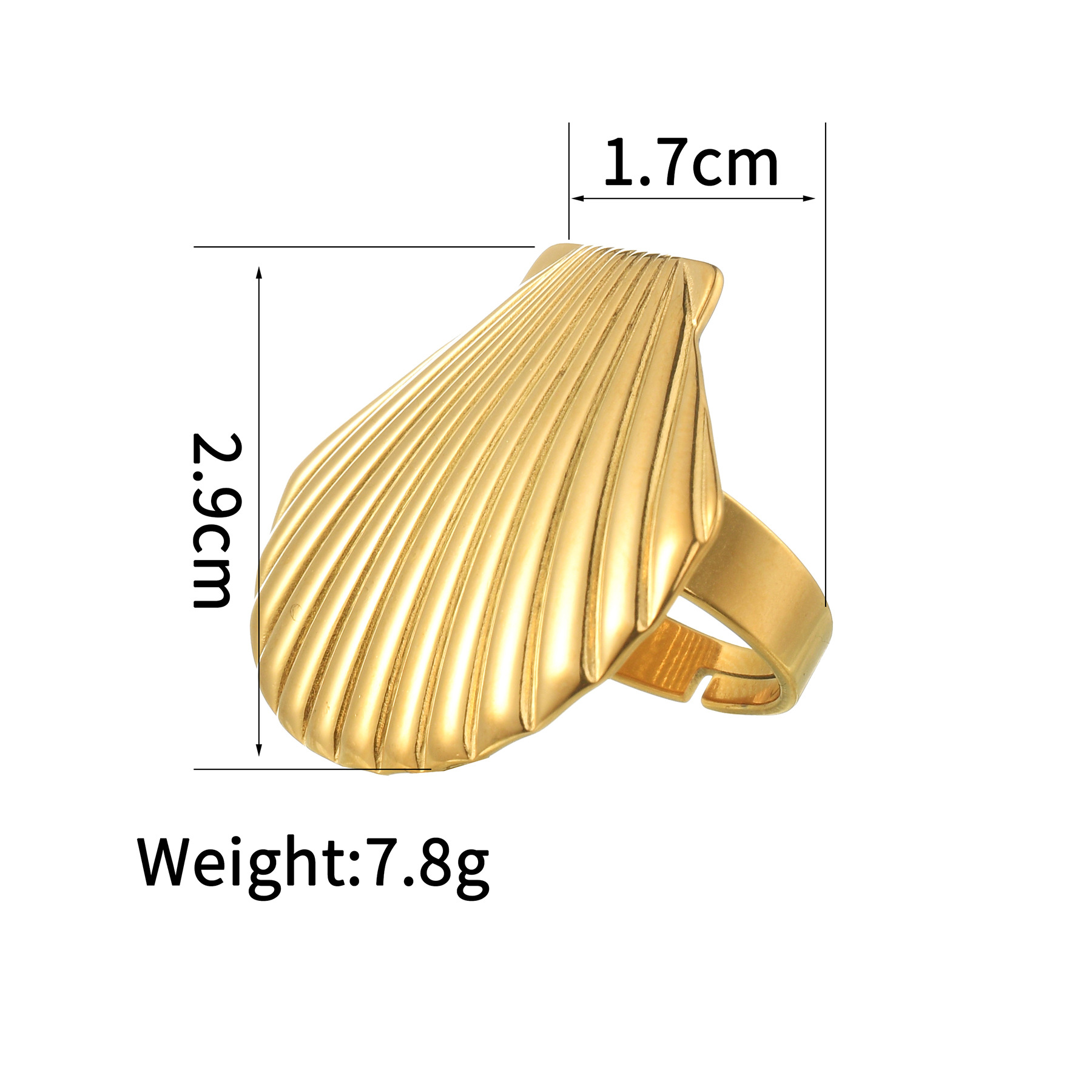 7:Shell exaggerated ring