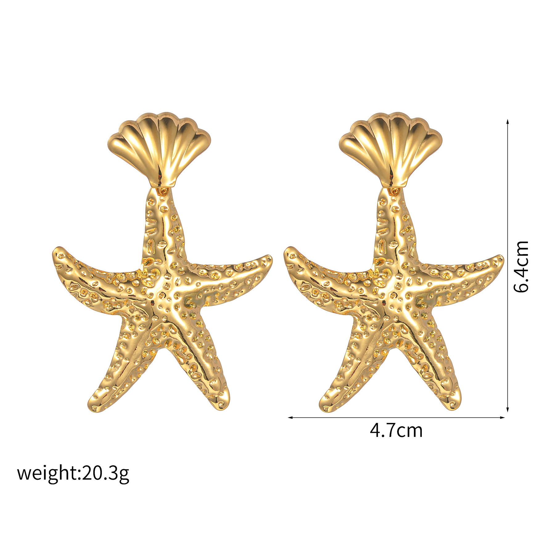 11:Shell starfish earrings