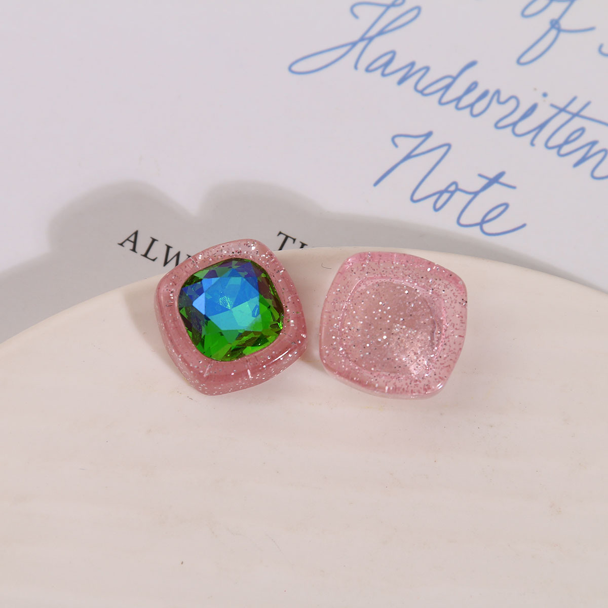 Pink green diamond