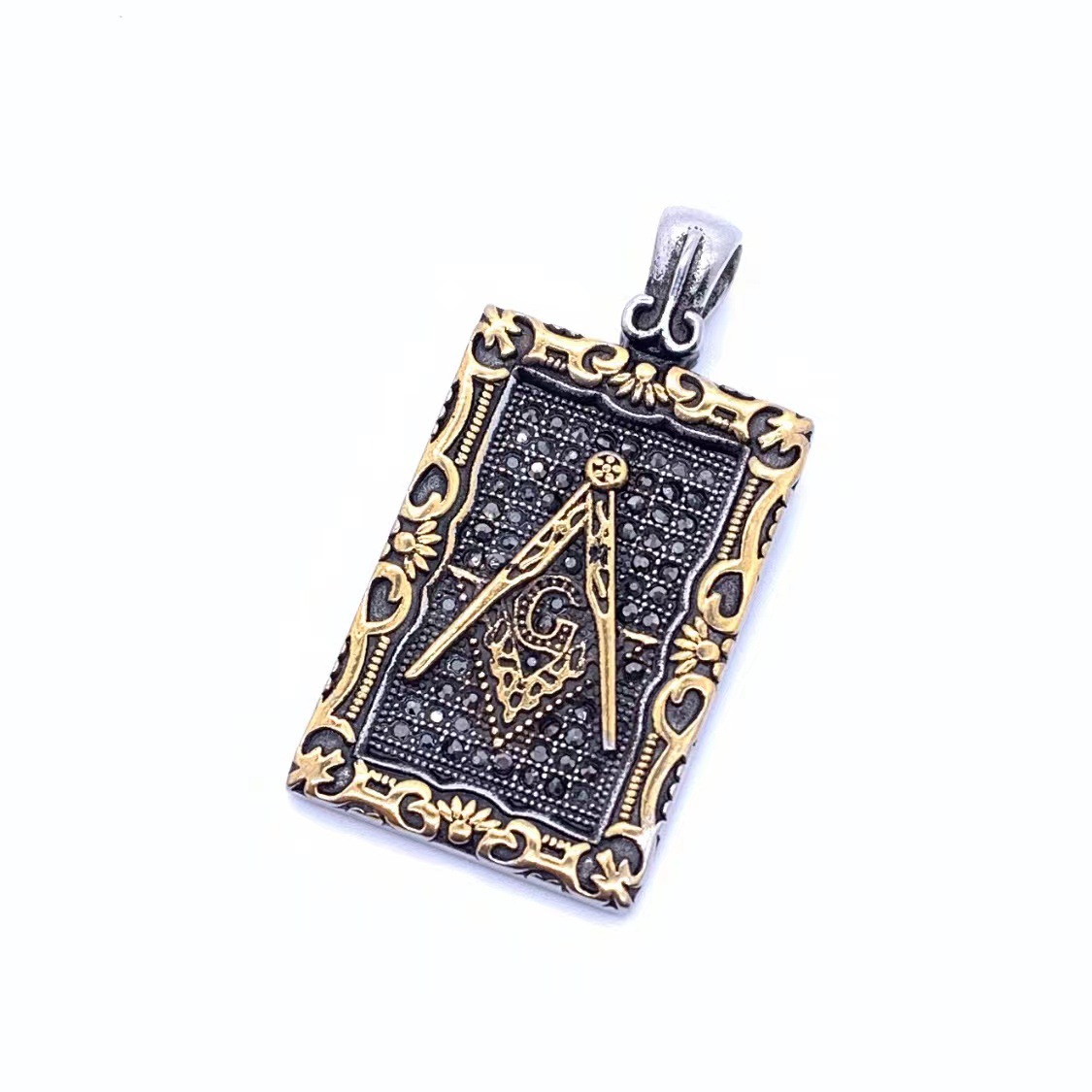 sliver and gold pendant ( excluding chain )