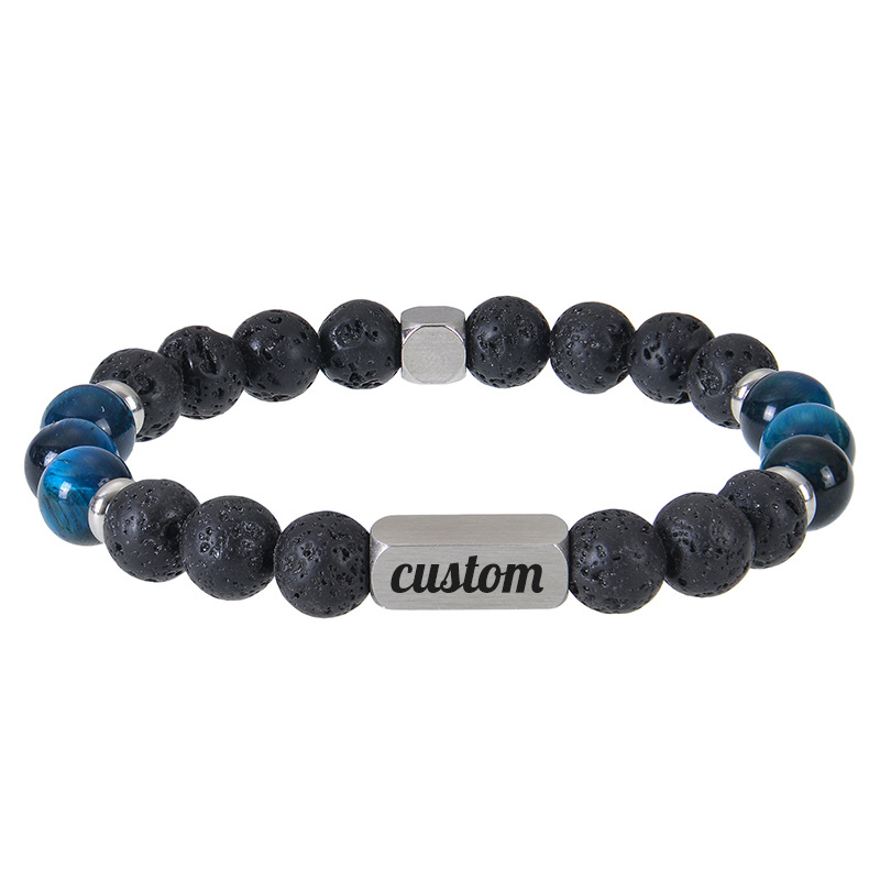 2:Blue Tiger Eye Stone volcanic stone bracelet