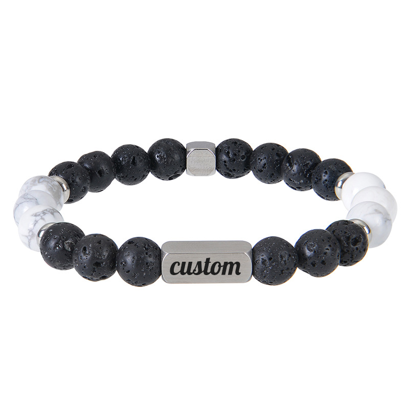 White Turquoise volcanic stone bracelet