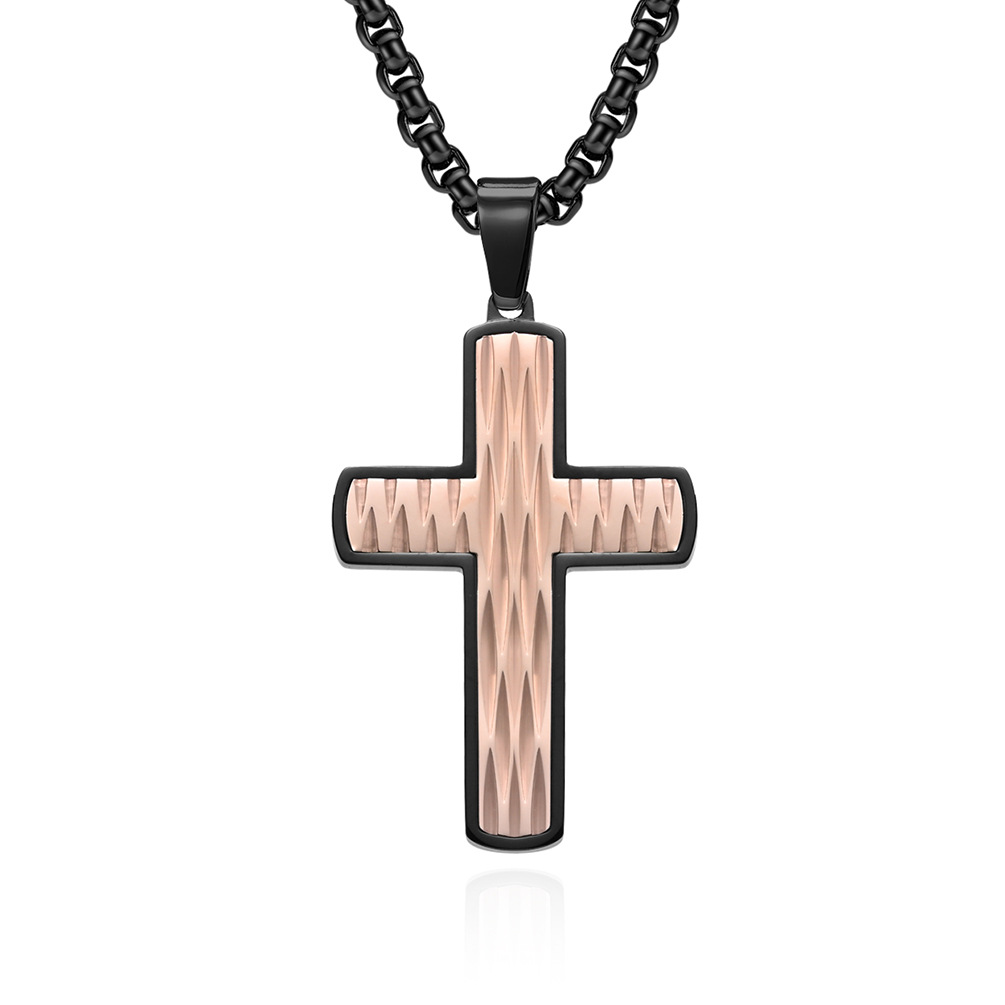 6:Black rose gold plus pearl chain