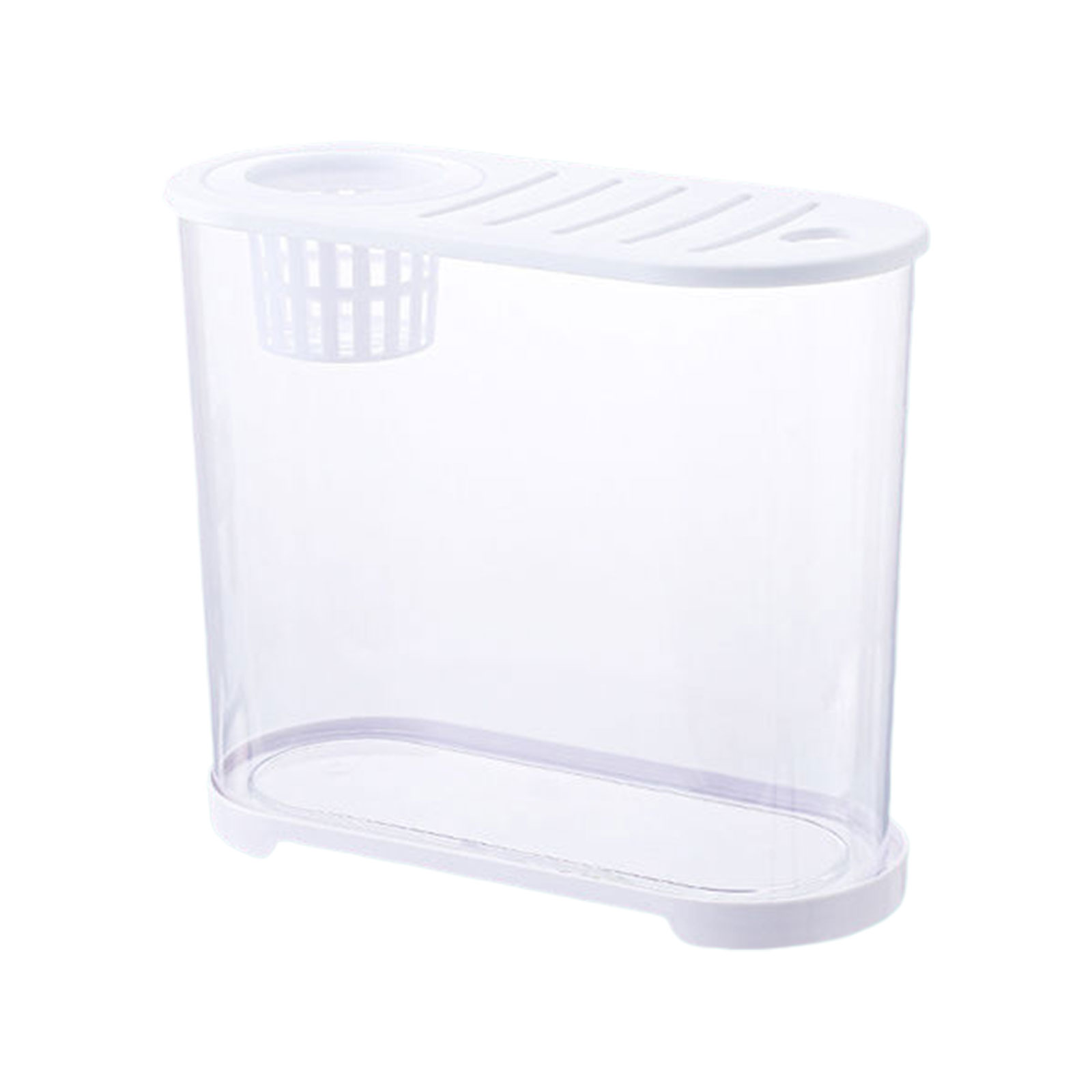 Tall white fish tank   base   lid   net