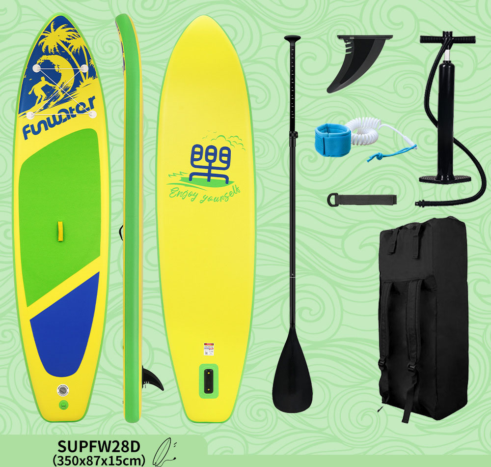 SUPFW28D - 350cm Yellow Green Coconut Surfing