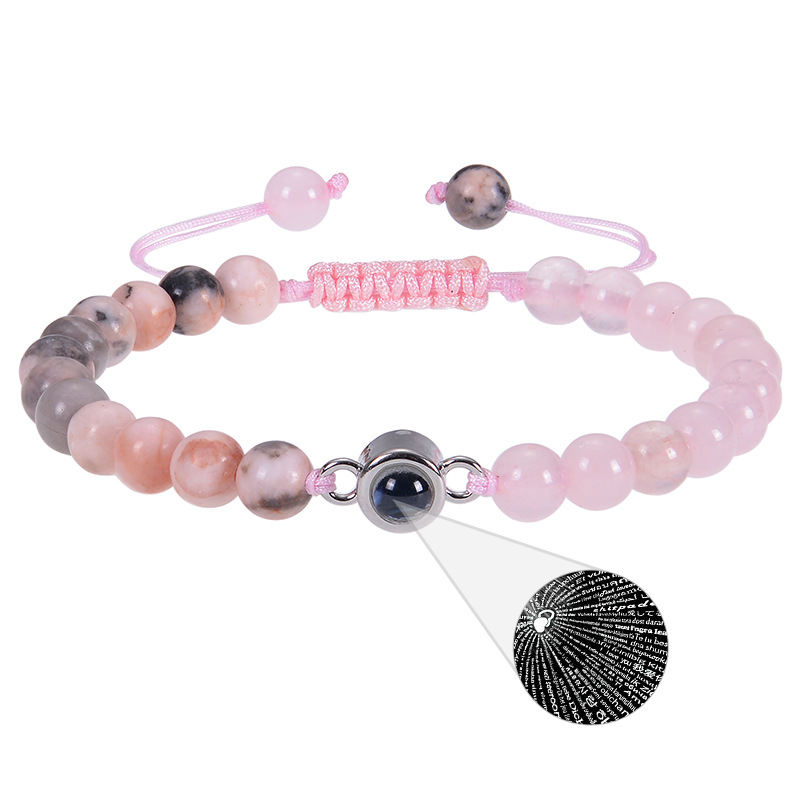 Pink crystal   Pink Zebra stone projection