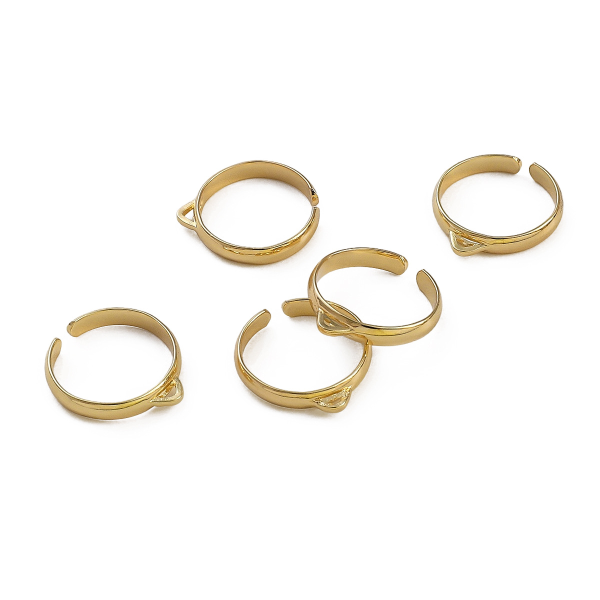 5:14K gold bag, wire winding belt hanging ring, outside diameter 17mm 14K gold bag