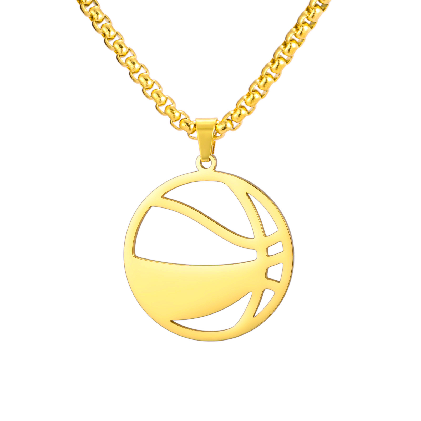 Gold basketball box chain