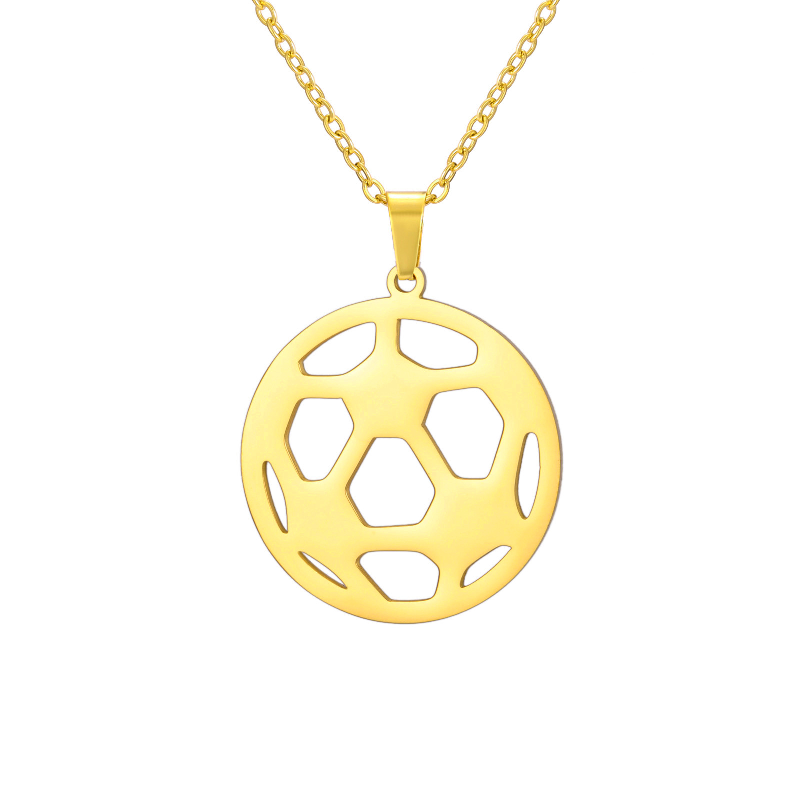 6:Gold soccer cross chain