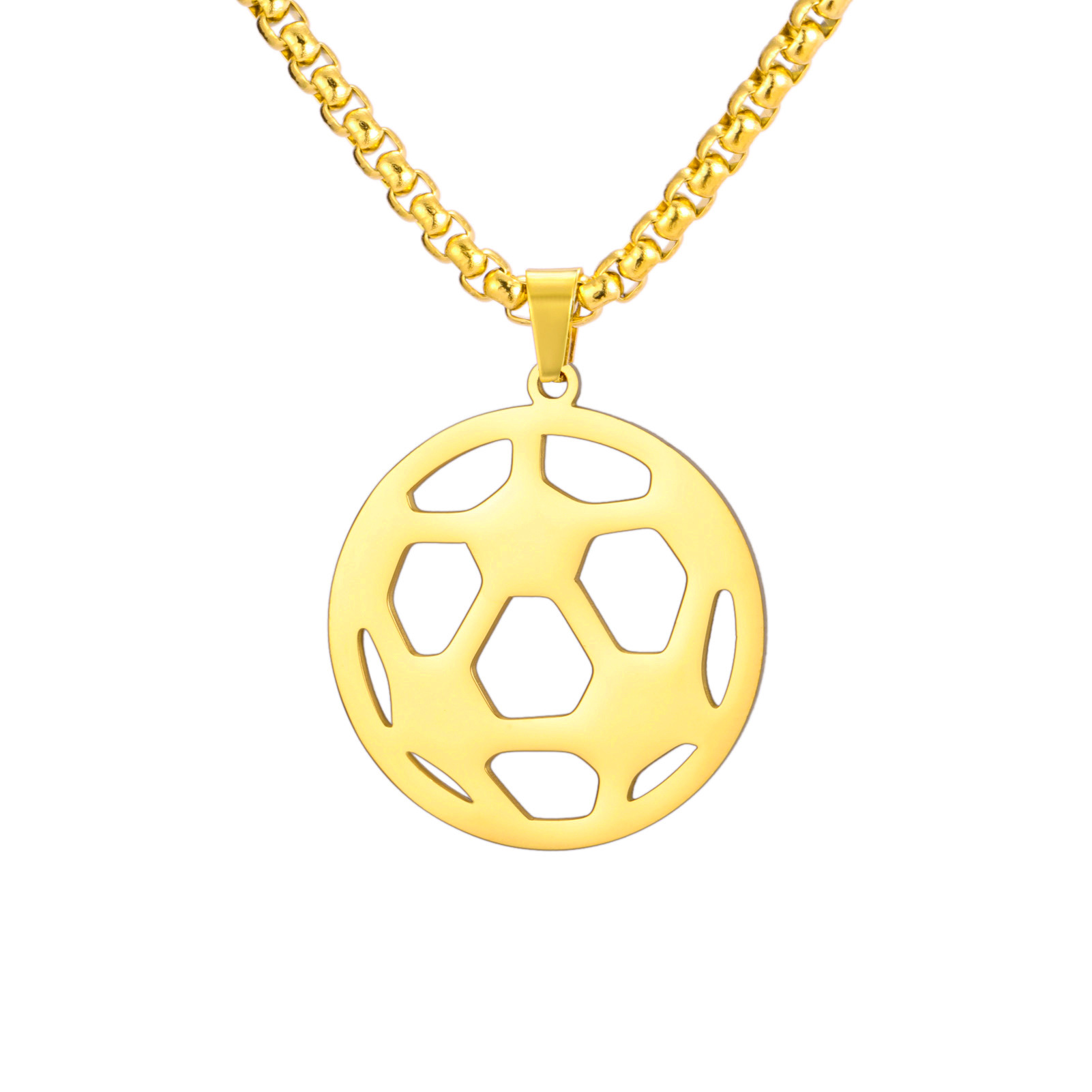 Golden football box chain