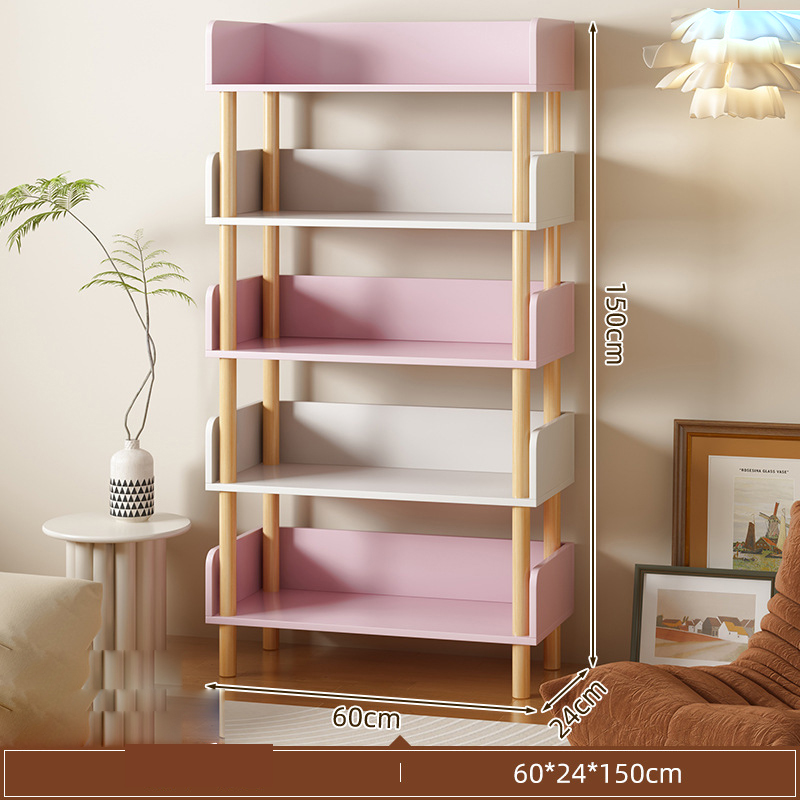 Five layers of solid wood leg warm white   pink 60*24*150cm