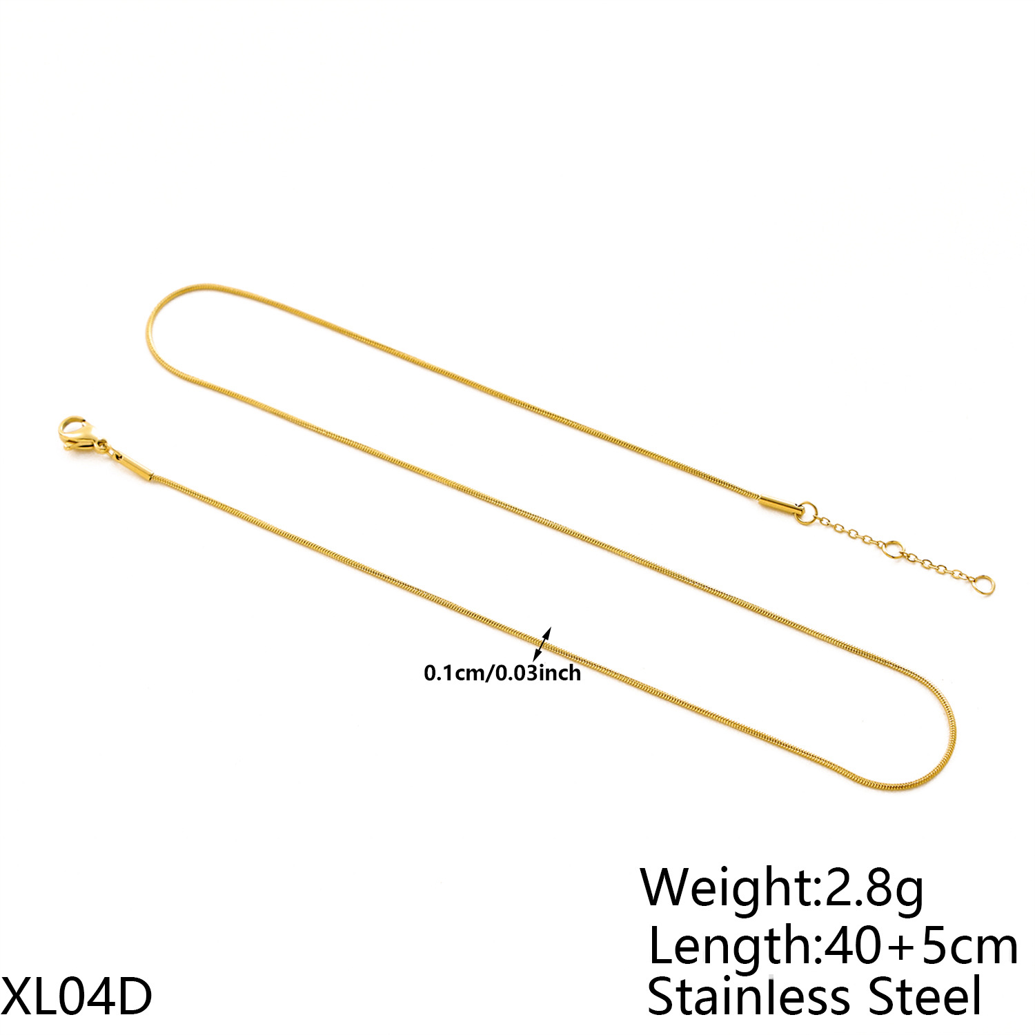 1:Gold chain -40 5cm