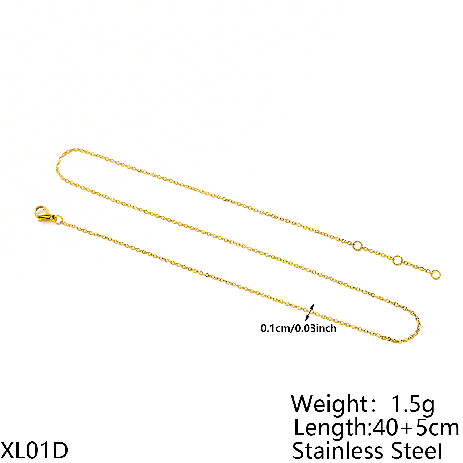 1:Gold necklace -40 5cm