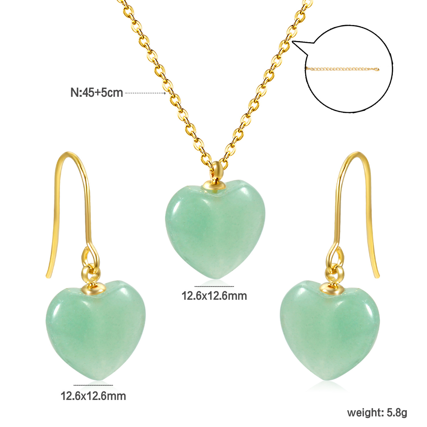 3:Green heart - Gold